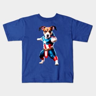 American Dog Doing kung Fu Kids T-Shirt